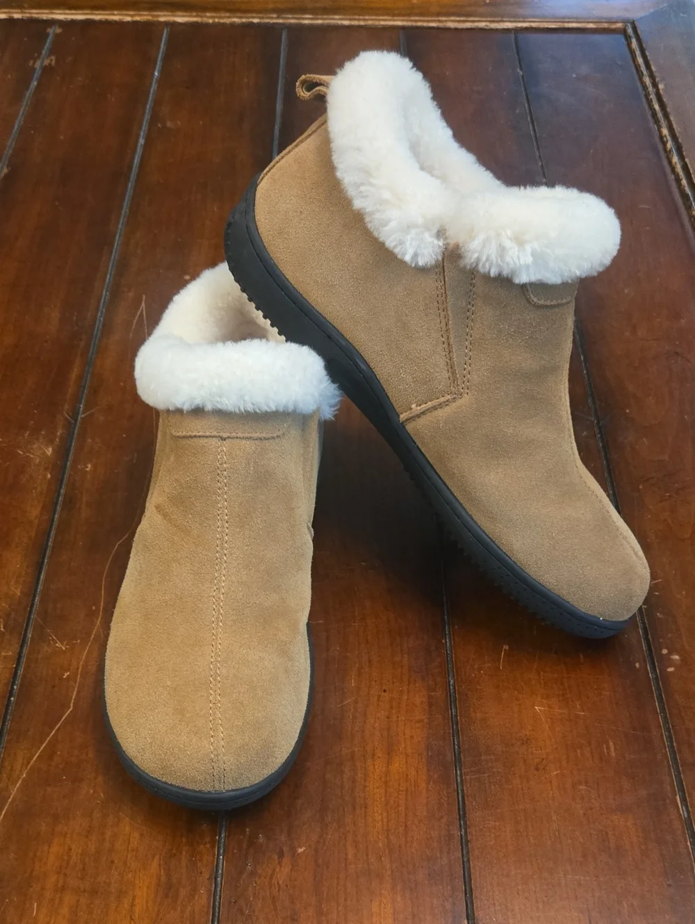 UGG Women's Chestnut Suede Shearling-Cuff Ankle Boots